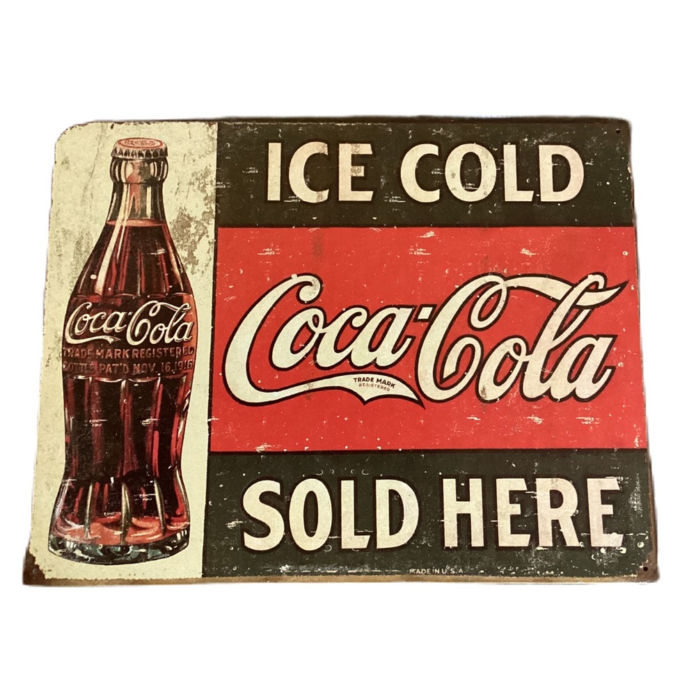 Coca Cola metal sign
